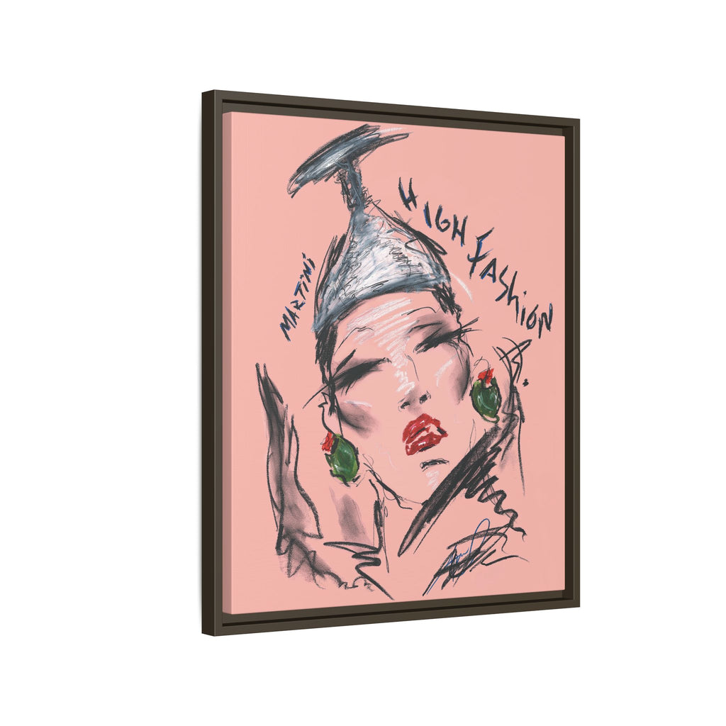 High Fashion Portrait Framed Canvas Wall Art