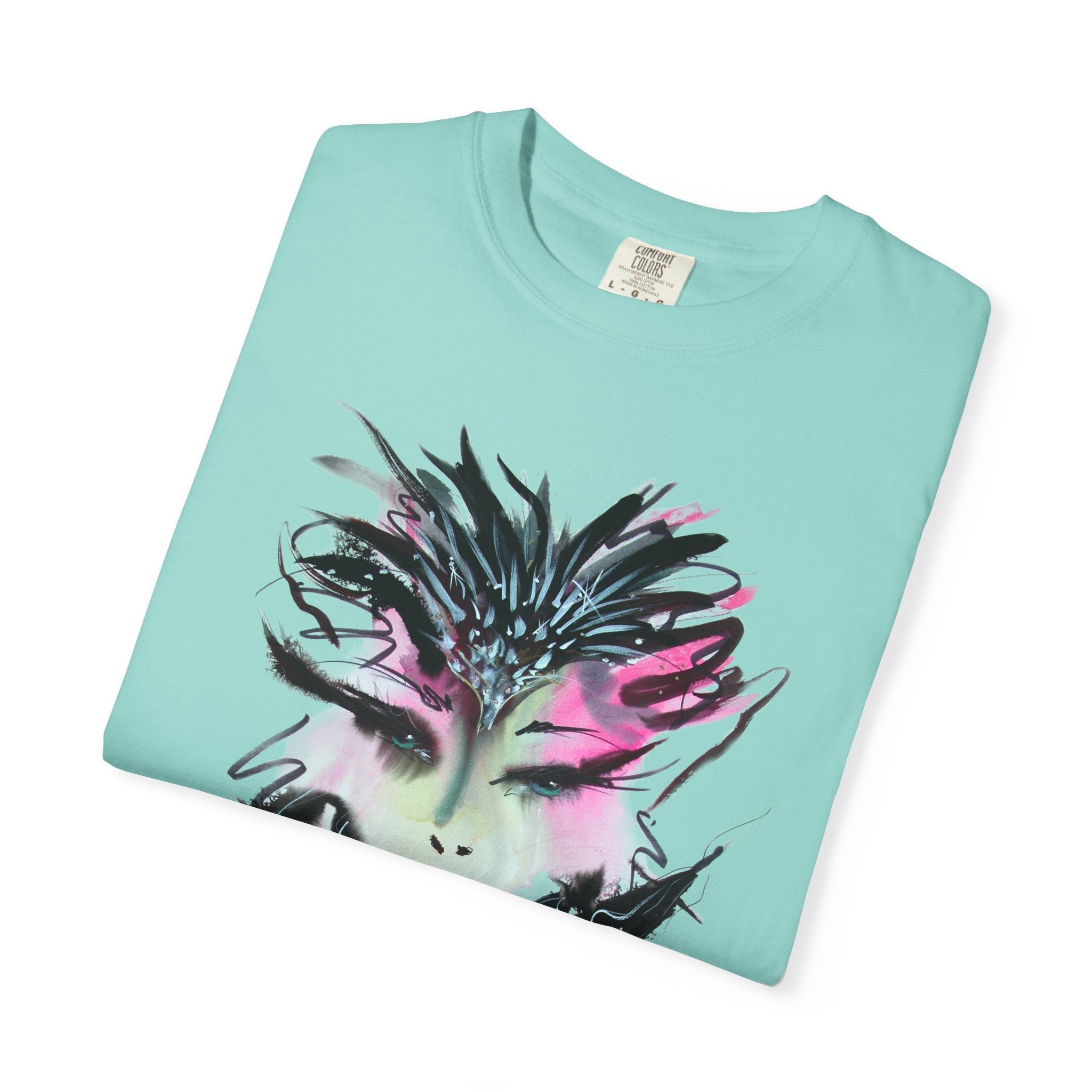 Avant-Garde Face Art T-Shirt | Abstract Watercolor Portrait