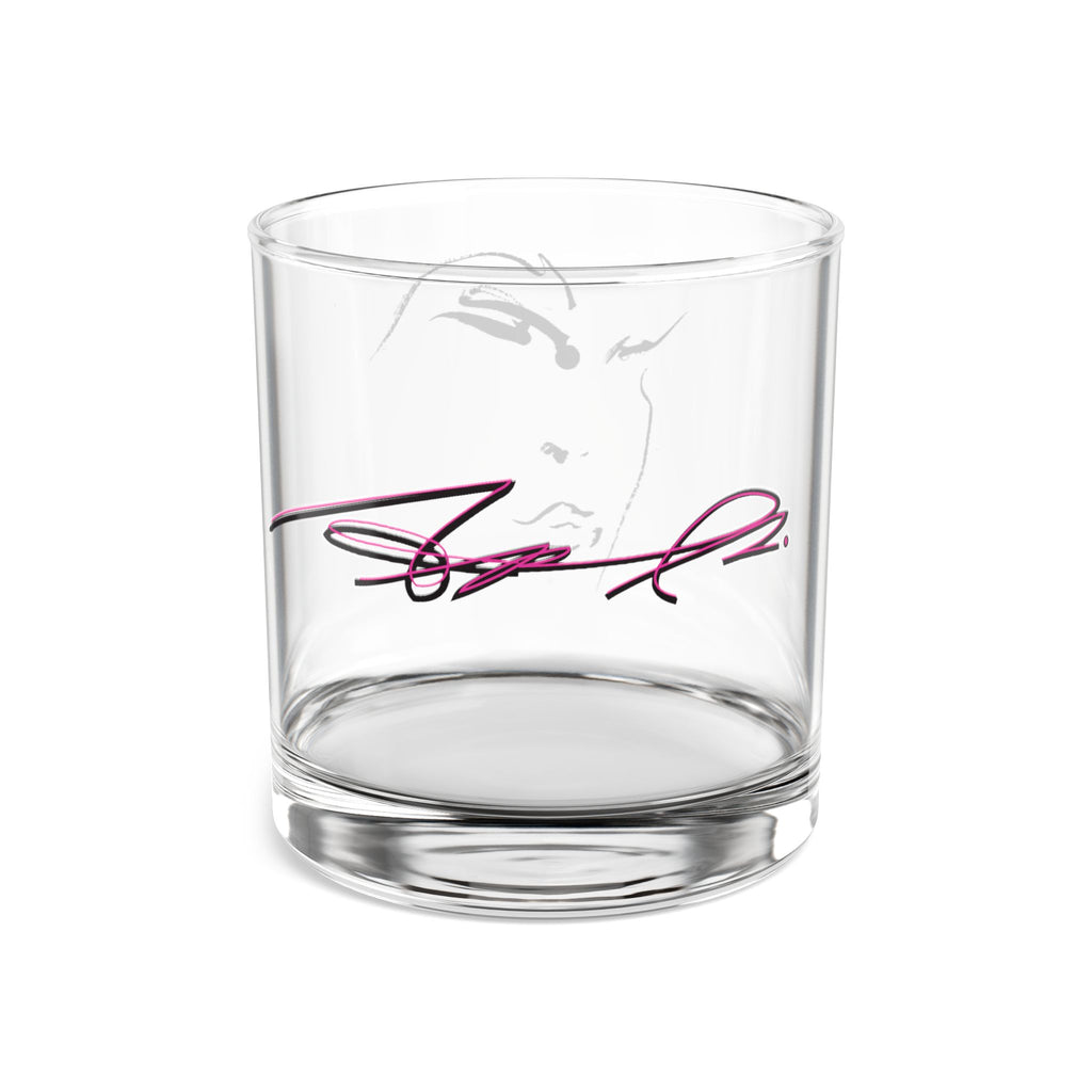 10oz Rocks Glass – Minimal Pink Signature Whiskey Tumbler