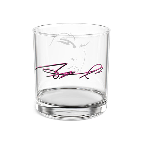 10oz Rocks Glass – Minimal Pink Signature Whiskey Tumbler