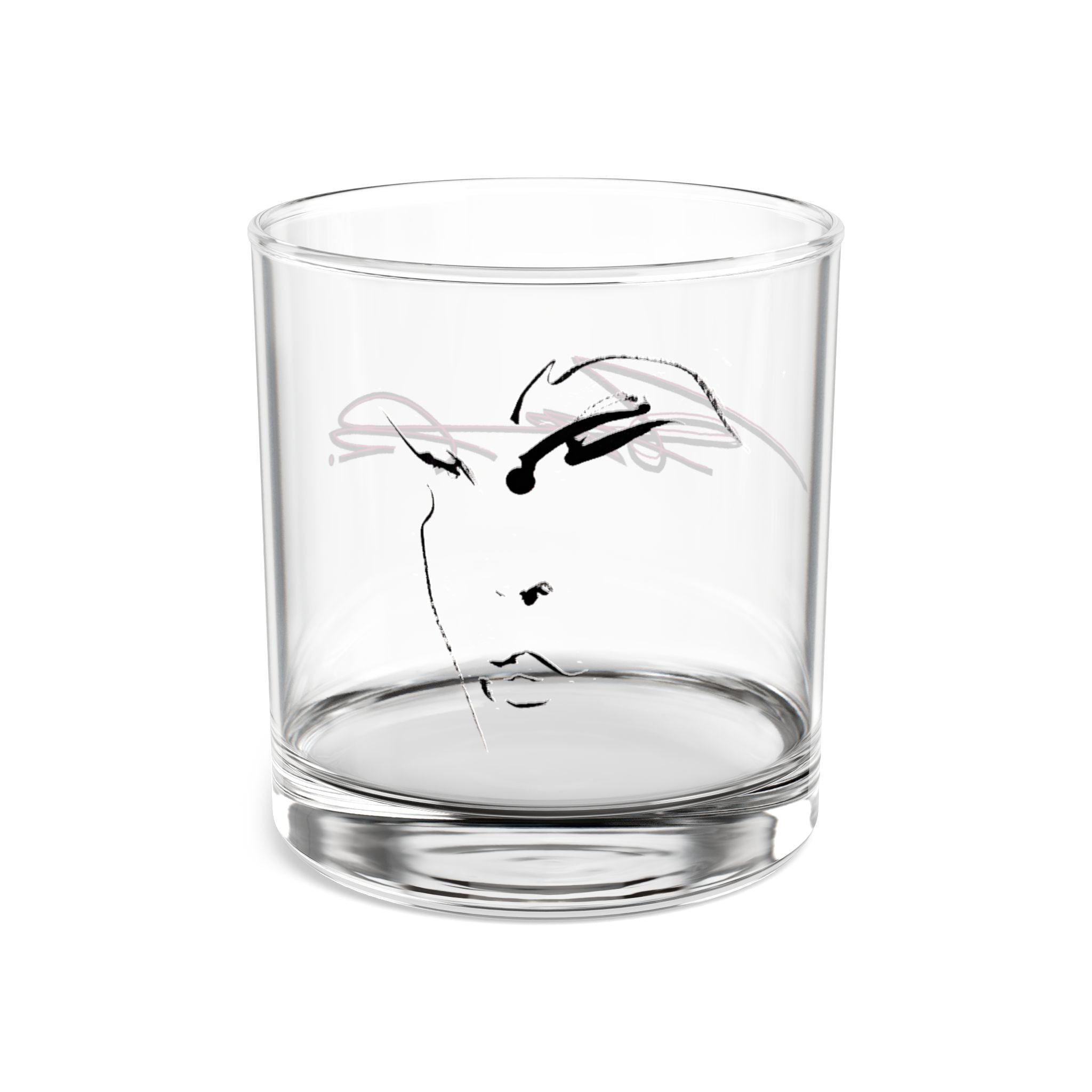 10oz Rocks Glass – Minimal Pink Signature Whiskey Tumbler