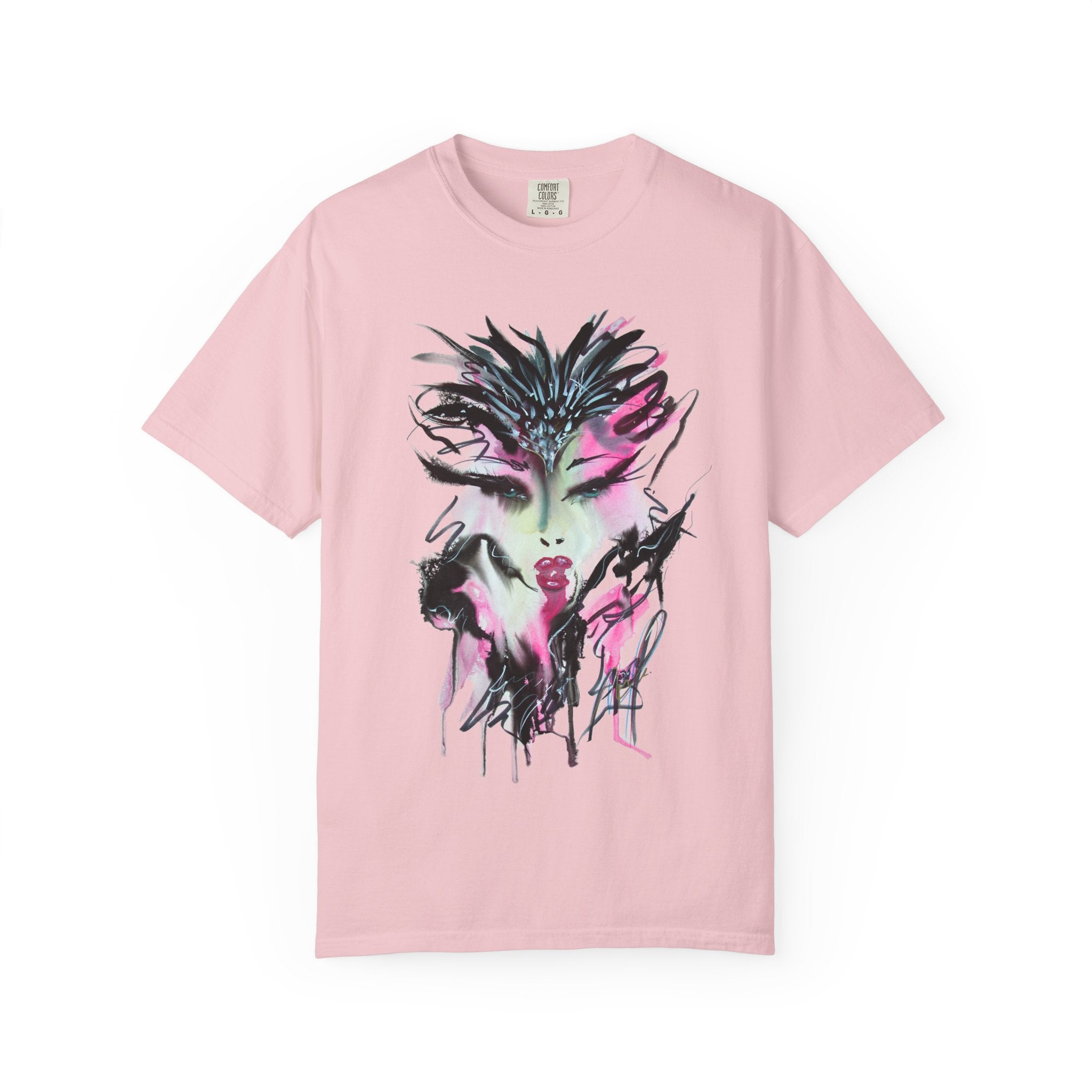 Avant-Garde Face Art T-Shirt | Abstract Watercolor Portrait