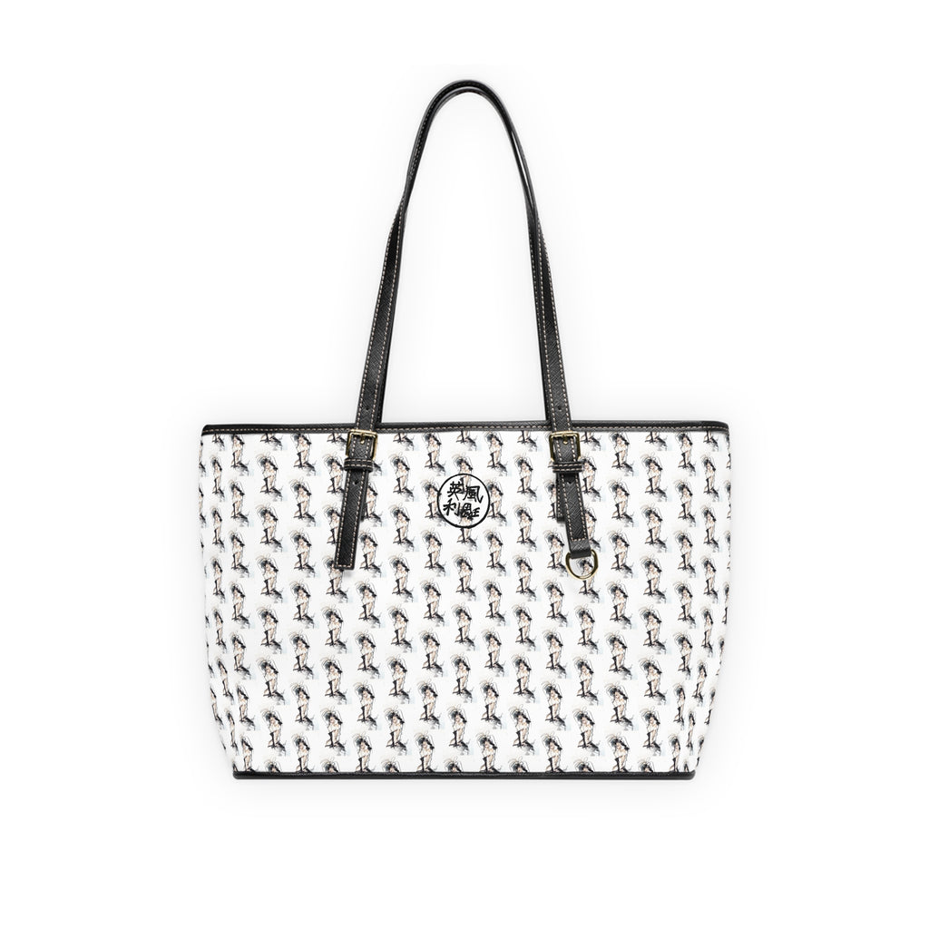 Pin-Up  Print Tote with Black Trim
