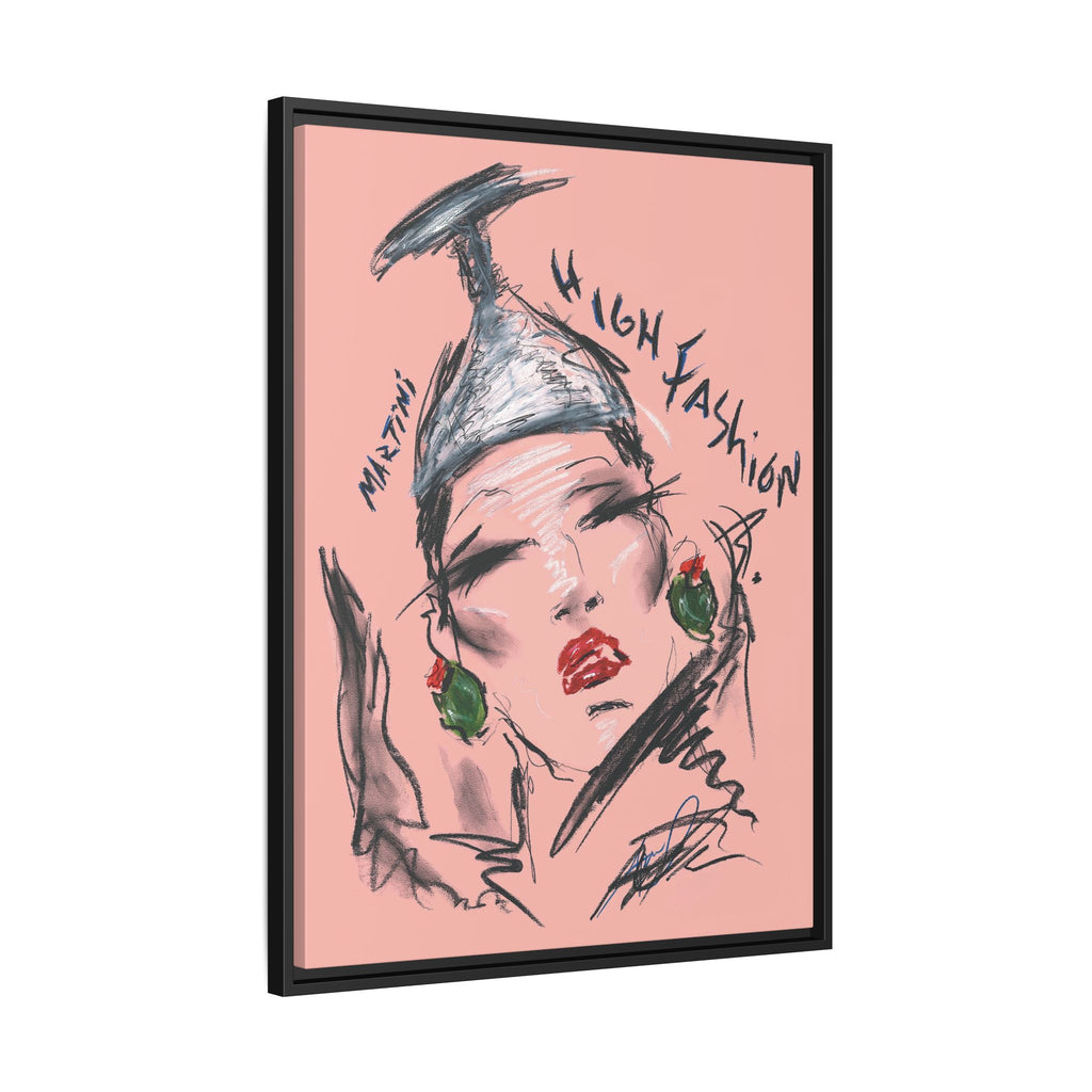 High Fashion Portrait Framed Canvas Wall Art
