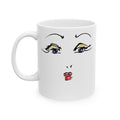 Ceramic Mug - Minimal Eyelash & Signature Design, Makeup Artist Gift (11oz, 15oz)