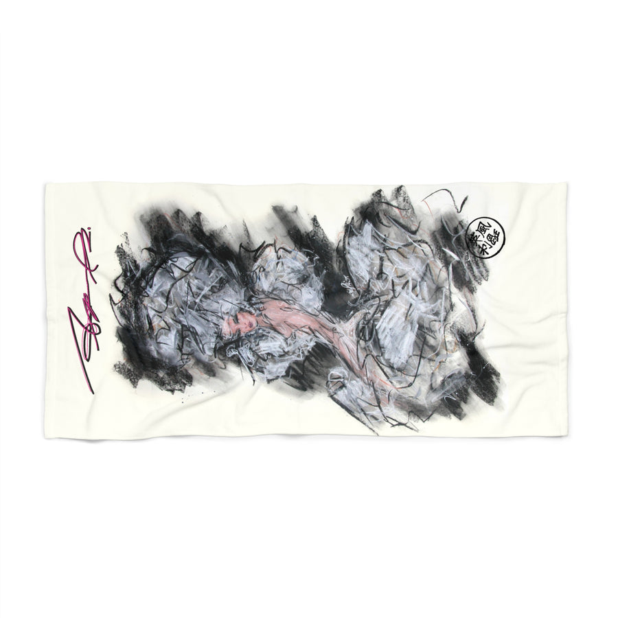 Abstract Mermaid Beach Towel — Artistic Ocean-Inspired Coastal Towel