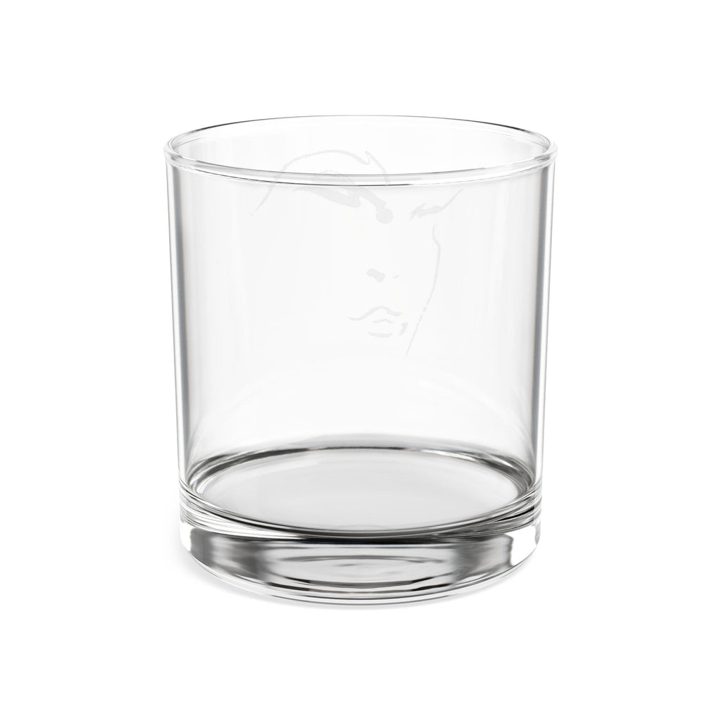Engraved Whiskey Glass 10.5oz — Minimal Face Portrait Design