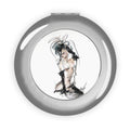 Compact Travel Mirror — Elegant Sketch Pinup Makeup Mirror