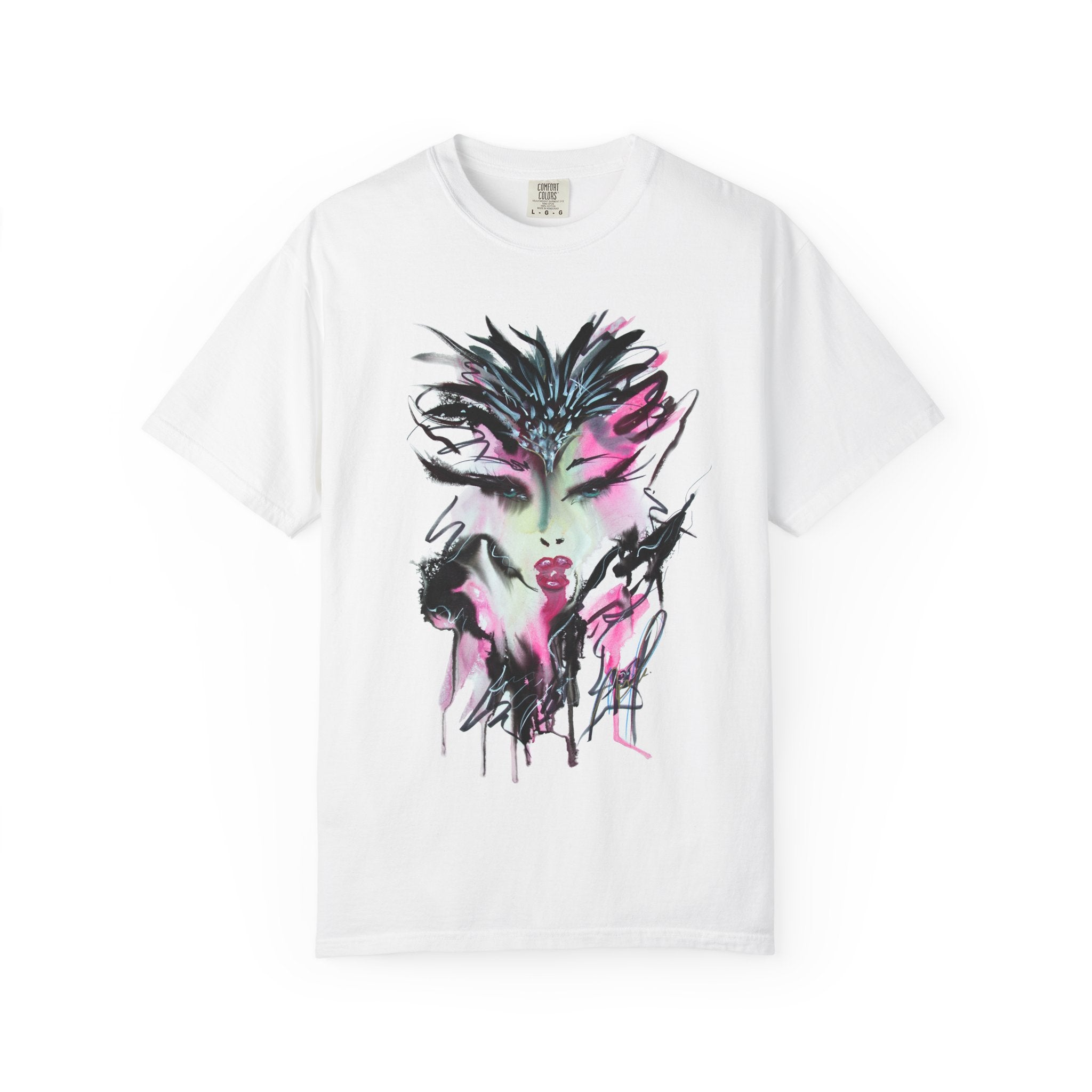 Avant-Garde Face Art T-Shirt | Abstract Watercolor Portrait