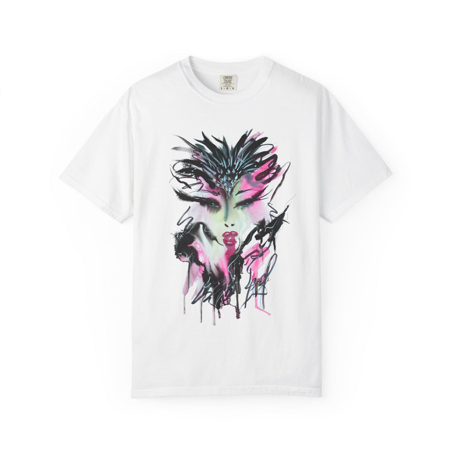 Avant-Garde Face Art T-Shirt | Abstract Watercolor Portrait