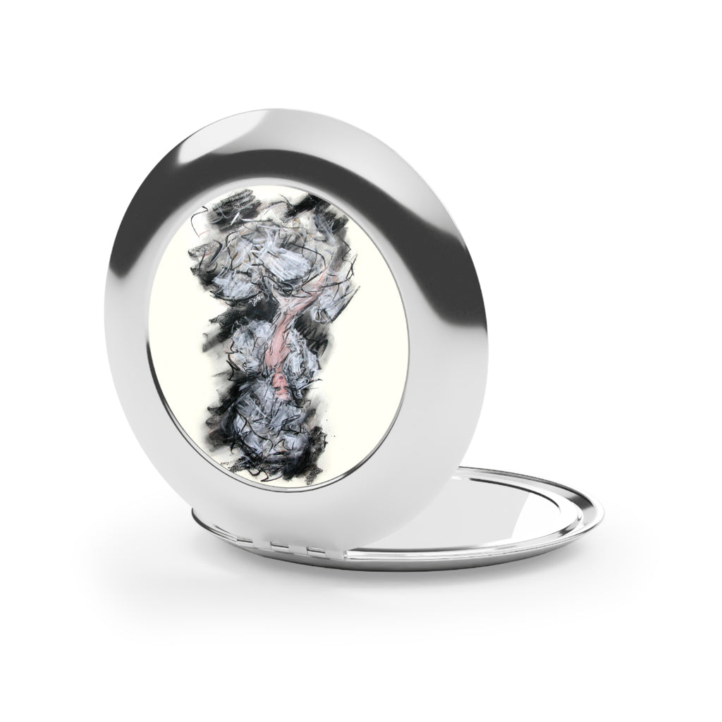 Compact Travel Mirror — Elegant Ballerina Sketch Pocket Mirror