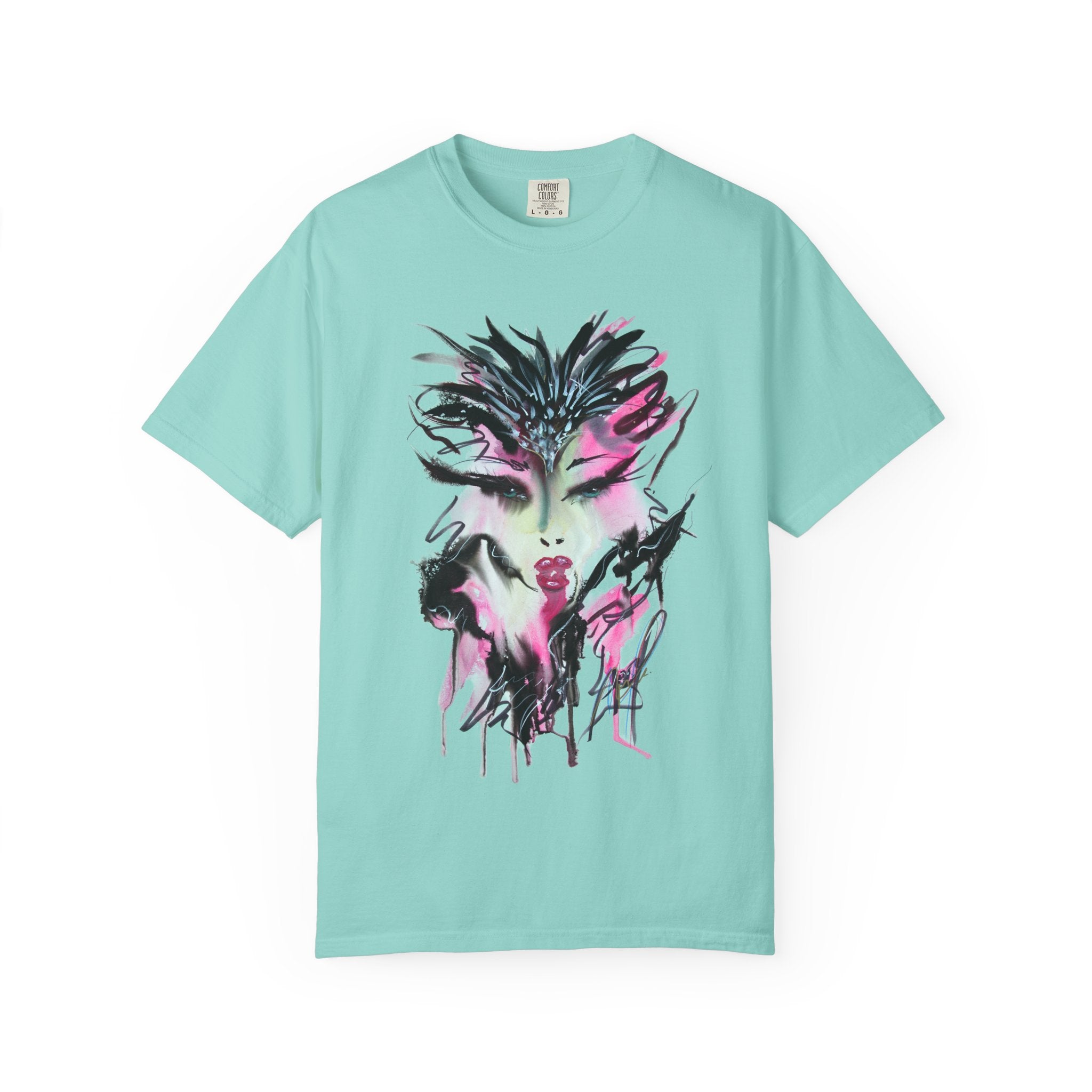 Avant-Garde Face Art T-Shirt | Abstract Watercolor Portrait