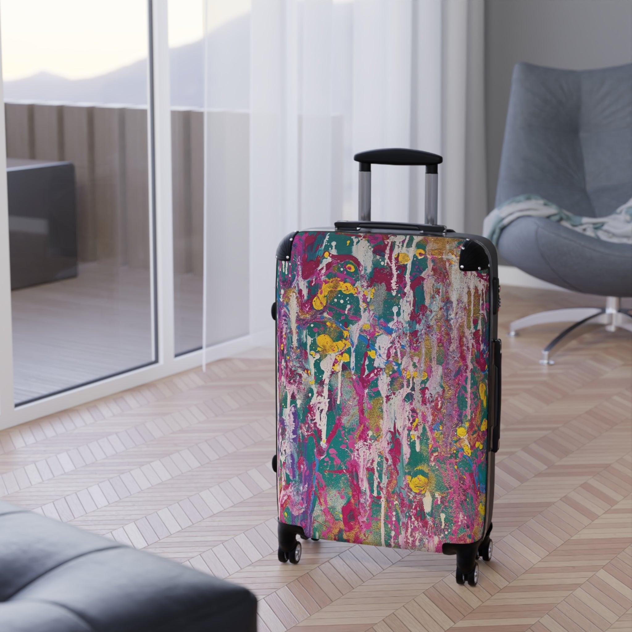 Contemporary Art  Suitcase | Sunlight Through the Weeping Willows