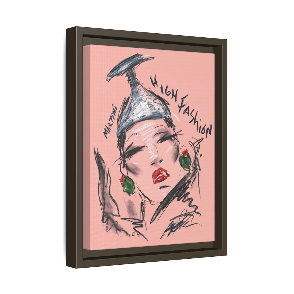 High Fashion Portrait Framed Canvas Wall Art