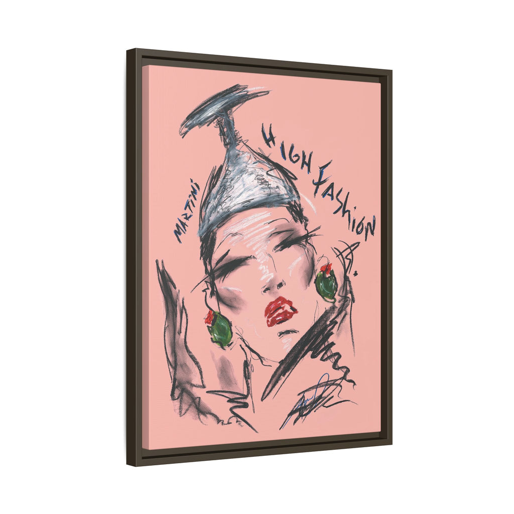 High Fashion Portrait Framed Canvas Wall Art