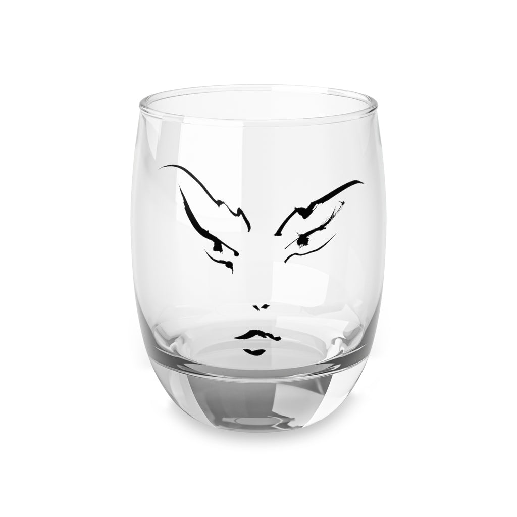 Minimalist Femme Face Whiskey Glass — Elegant Barware Gift