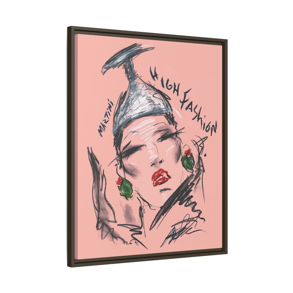 High Fashion Portrait Framed Canvas Wall Art