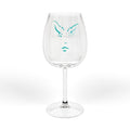 12oz Wine Glass with Minimalist Mermaid Face Illustration — Coastal, Relaxing Drinkware