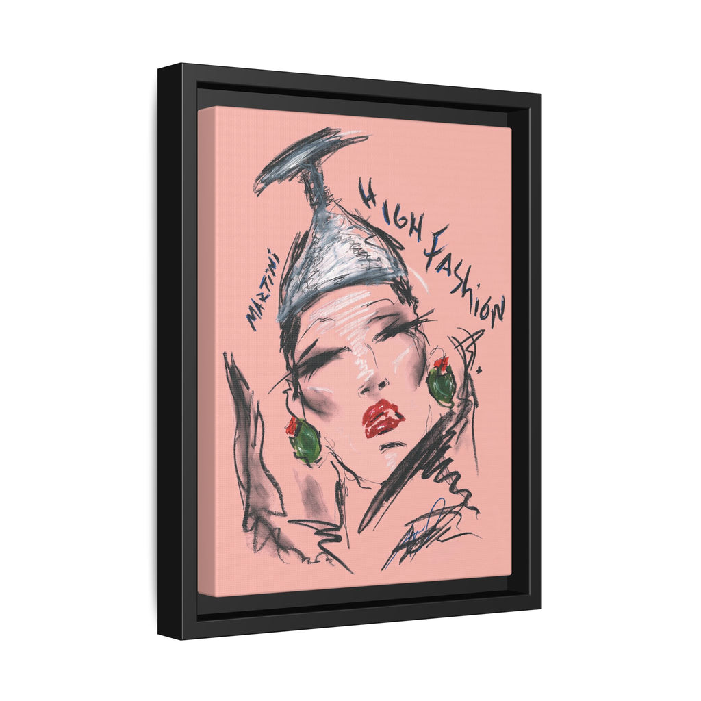 High Fashion Portrait Framed Canvas Wall Art