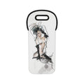 Woman With Black Gloves | Sexy Wine Tote Bag | Fashion Illustration, Watercolor Pinup