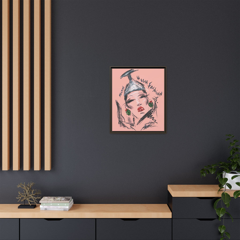High Fashion Portrait Framed Canvas Wall Art