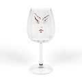 12oz Wine Glass with Minimalist Face Line Art — Elegant Stemmed Glassware for Gifts & Entertaining
