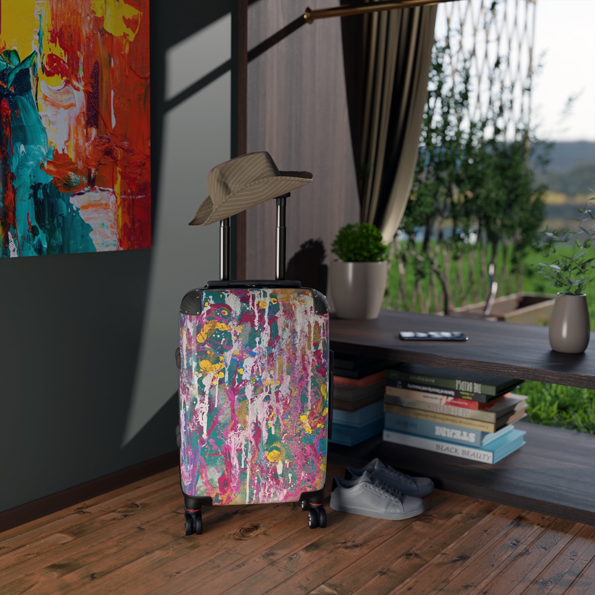 Contemporary Art  Suitcase | Sunlight Through the Weeping Willows