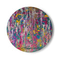 Contemporary Art Ceramic Coaster | Sunlight Through the Weeping Willows