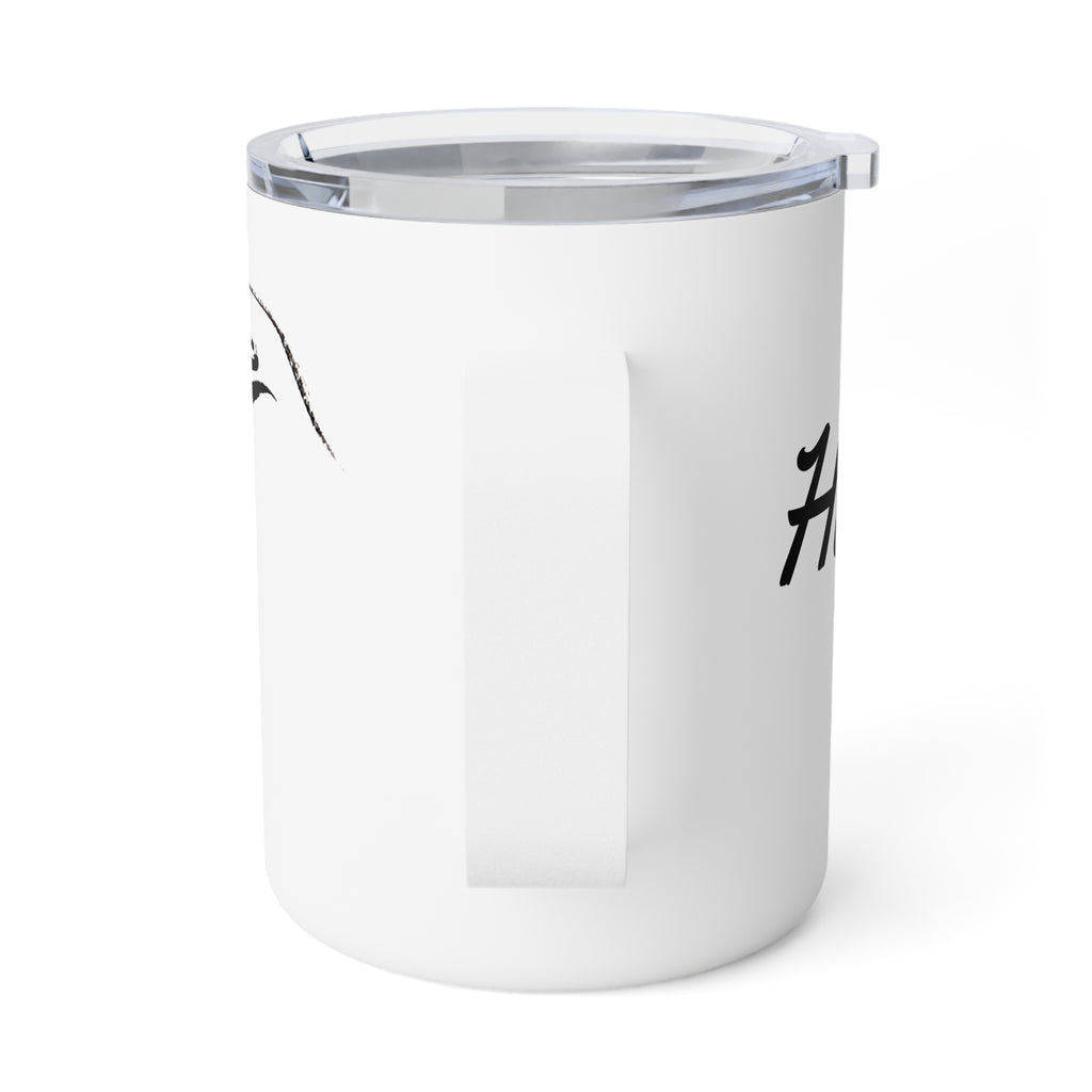 10oz Insulated Coffee Mug — Minimalist ‘Hustle’ Travel Tumbler