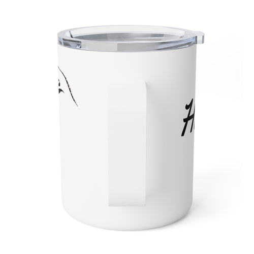 10oz Insulated Coffee Mug — Minimalist ‘Hustle’ Travel Tumbler
