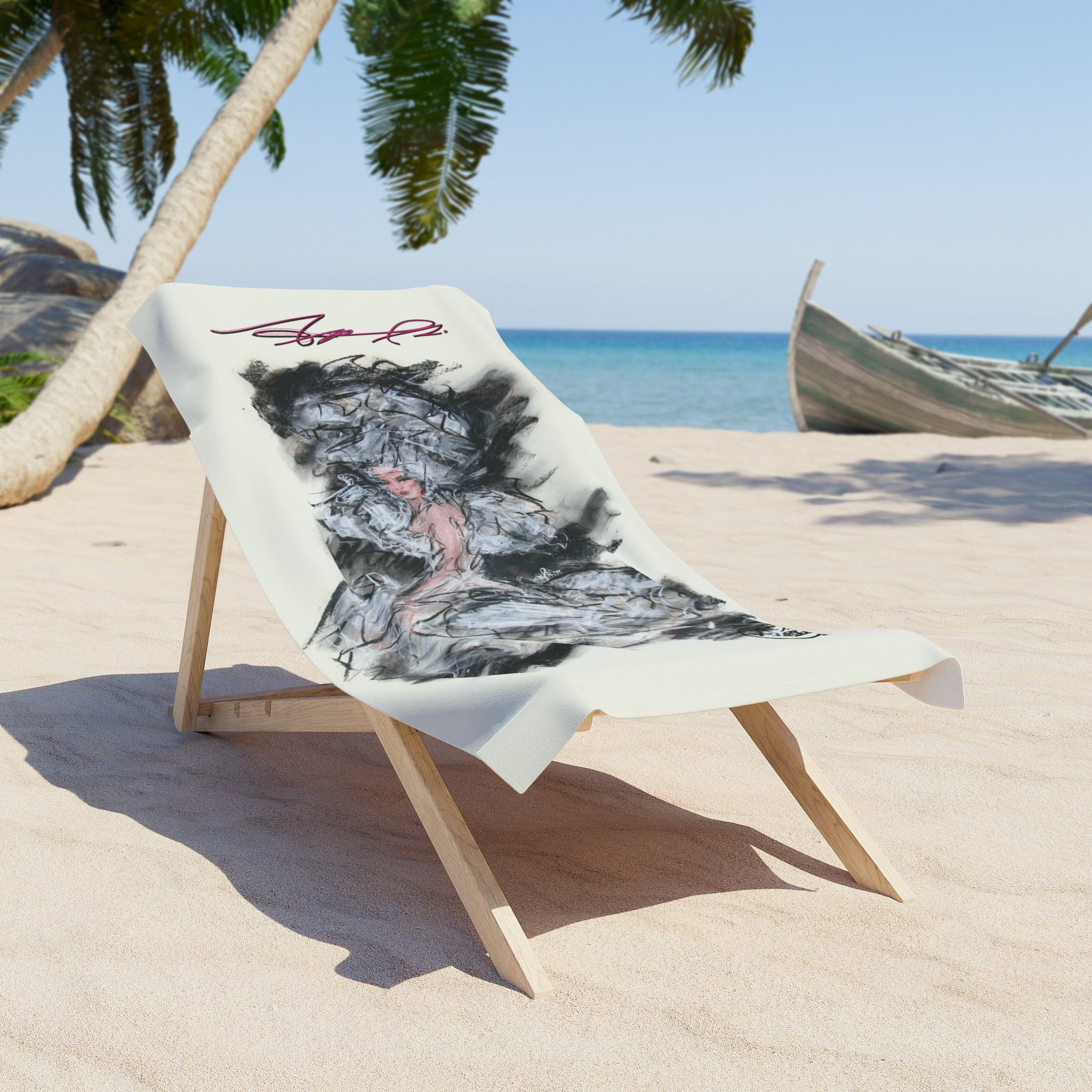 Abstract Mermaid Beach Towel — Artistic Ocean-Inspired Coastal Towel