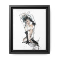 Woman in Black Gloves | Framed Nude Figure Sketch