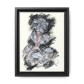Framed Matte Canvas Art - Fashion Sketch Ballerina Illustration