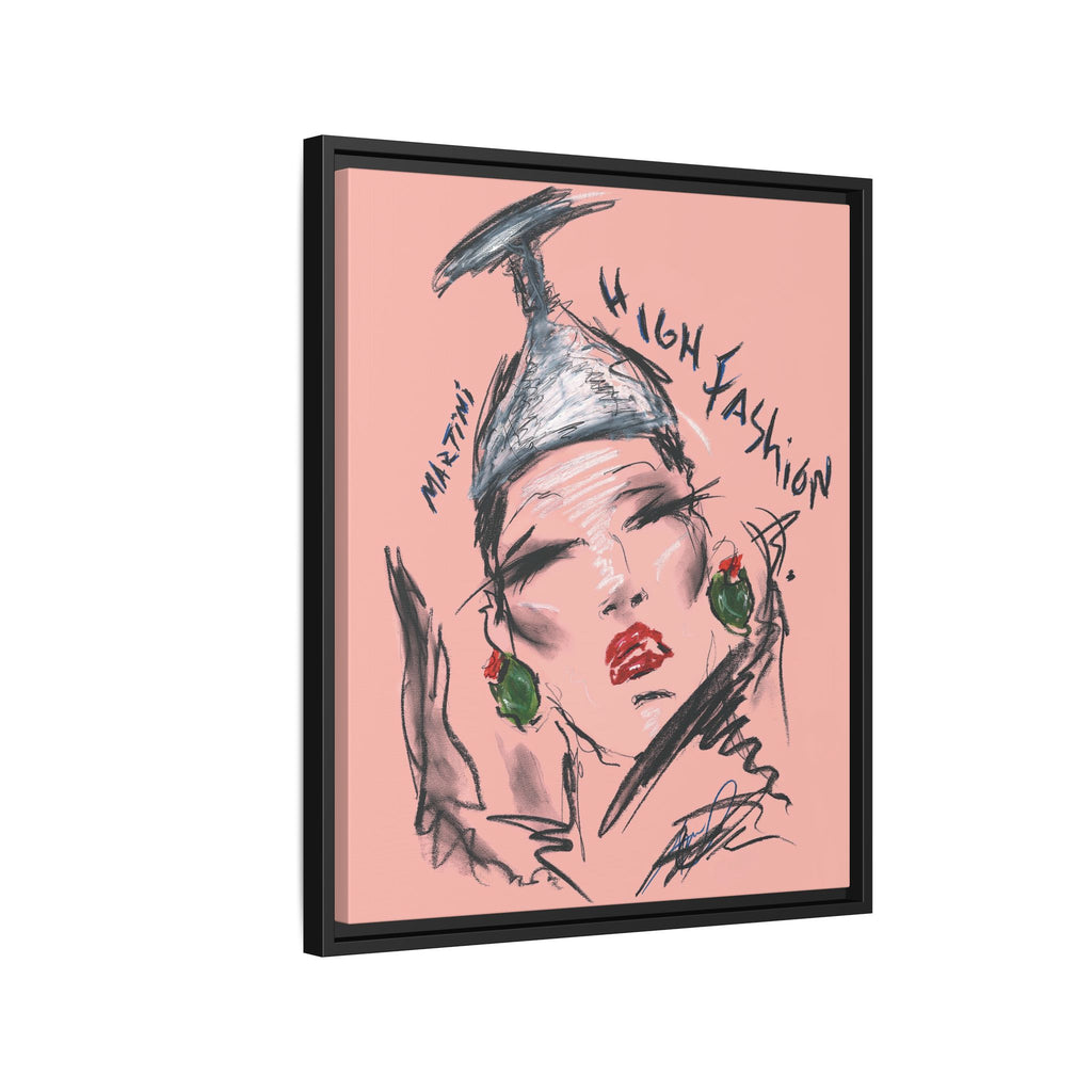 High Fashion Portrait Framed Canvas Wall Art