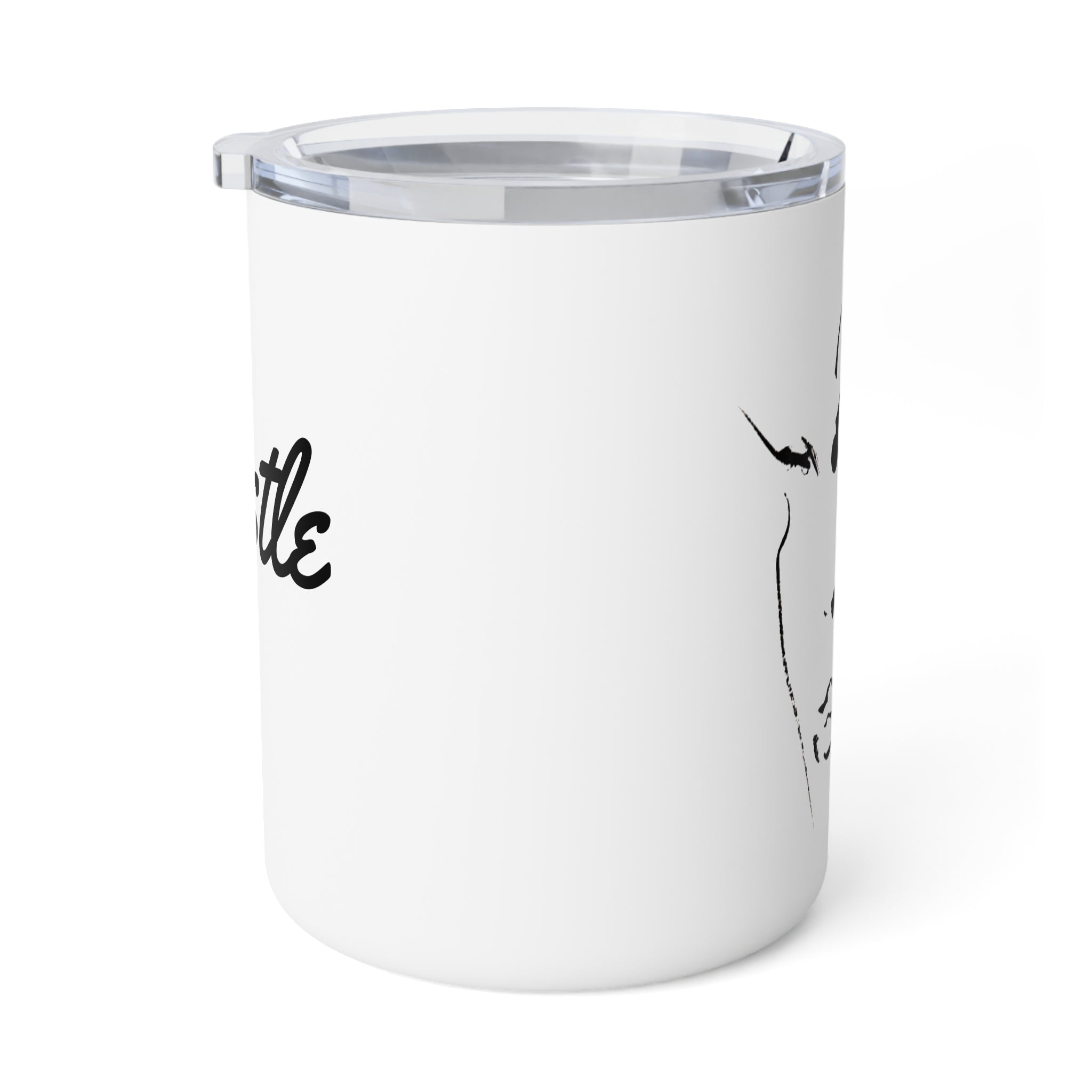 10oz Insulated Coffee Mug — Minimalist ‘Hustle’ Travel Tumbler