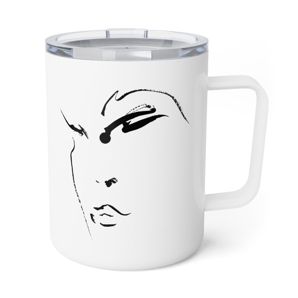 10oz Insulated Coffee Mug — Minimalist ‘Hustle’ Travel Tumbler