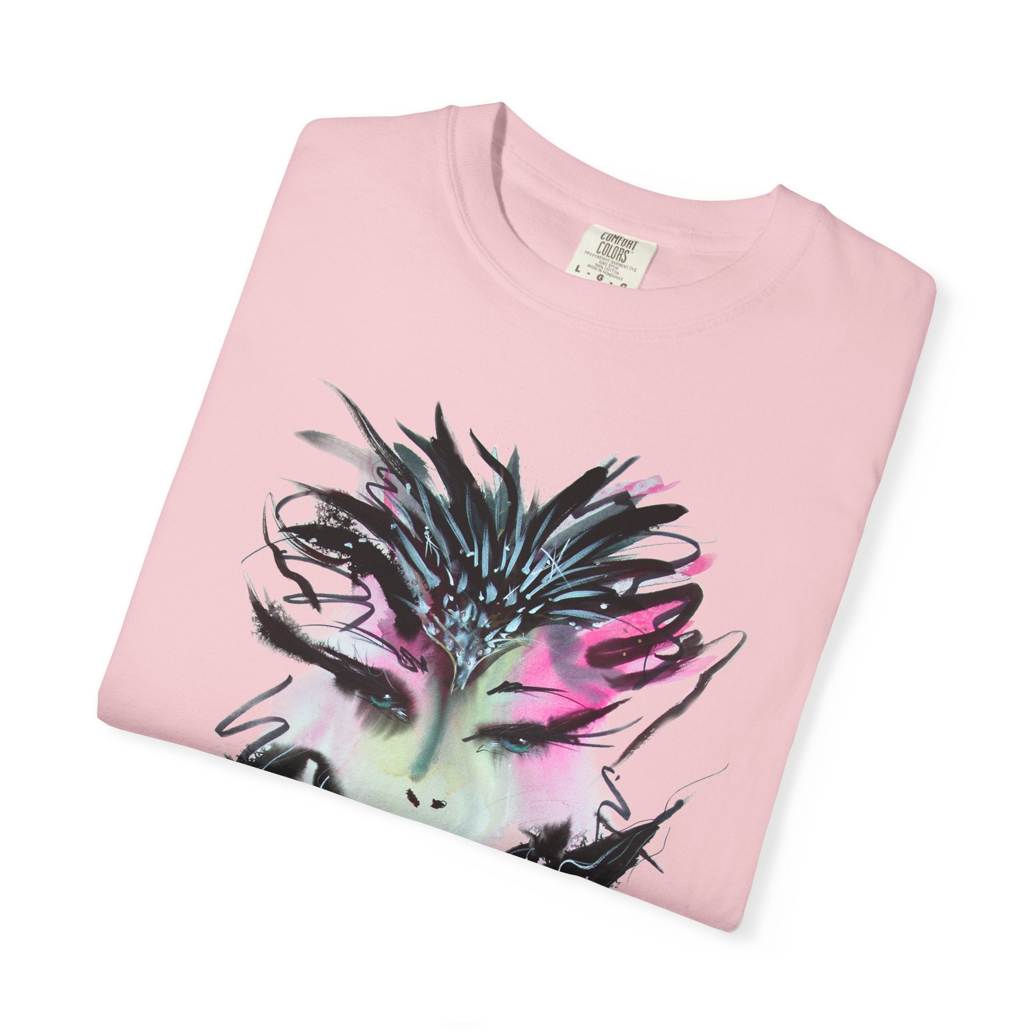 Avant-Garde Face Art T-Shirt | Abstract Watercolor Portrait