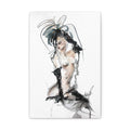Woman In Black Gloves Canvas Print | Burlesque Pinup Canvas Art