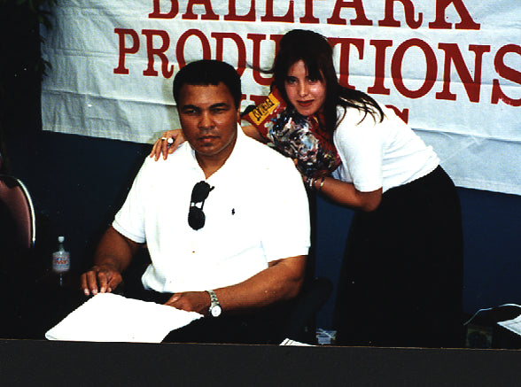 April Anselona with Muhammad Ali